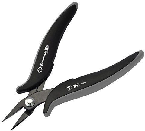 C.K T3890 Pince de précision à becs demi-ronds courts