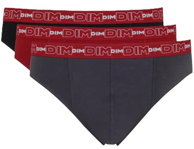 Dim 6595 - Slip - Uni - Lot de 3 - Homme - Multicolore - Large (Taille Fabricant: 4)