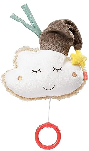 Fehn Spieluhr Baby Einschlafhilfe Wolke - Kuscheltier mit sanfter Einschlafhilfe Melodie Schlaf Kindlein schlaf - Babyspielzeug für Unterwegs und Zuhause - Musikspielzeug für Babys und Kleinkinder