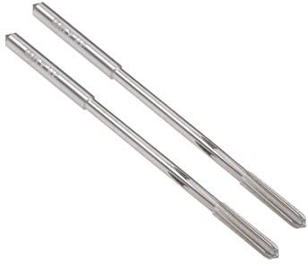 sourcing map 2St Spannreibahle HSS Kobalt M35 Reibahle D4 6 Gerade Flöte Rundschaftfräser 3,4mm
