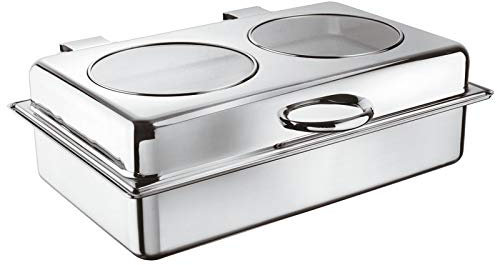 Paderno Scaldavivande GN 1/1 El Us ABS Inox Vetro da Incasso