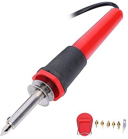 40W Elektrisches Lötkolben-Set, Holzverbrennungs-Set, Brandmalerei, Gravur, Schnitzerei, Brandmalerei-Stift (AC230 V EU-Stecker)