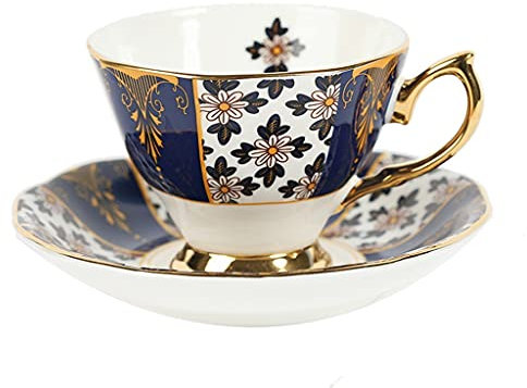 Taza de porcelana inglesa, tazas de café Cerámica de 5,7 oz, conjunto de regalo de la taza para hombres mujeres papá mamá, taza de porcelana fijada para oficina y hogar, para bebidas de café, latte