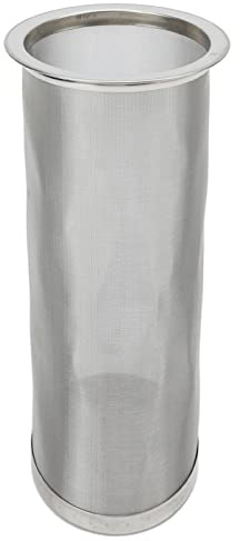 Cold Brew Kaffeefilter, Edelstahl Mesh Filterglas Kaffeefilter Beer Dry Hopper Filter Wiederverwendbarer Weithals Mesh Zylinderfilter (8 x 21cm)