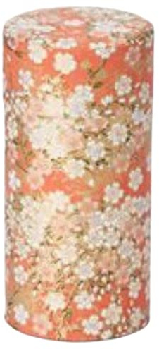 Cha Cult teemando® Dose Kazuko, 150 g Weißblech, rund, mit Aromaverschluss veredelt mit Japanpapier (Washi) H 15,5 cm, Ø 7,5 cm