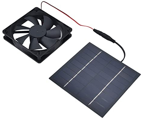 Ventilateur D'extraction à énergie Solaire 12V 10W Kit de Ventilateur de Panneau Solaire Double Ventilateurs Kit de Ventilateur de Panneau Solaire étanche pour Poulaillers Serres