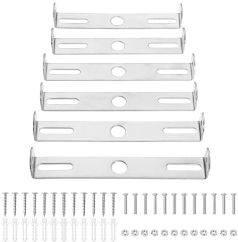 ZOWZEA 4.1-4.7 Inch Light Fixture Mounting Bracket Square Kit Ceiling Light Plate Wall Mounting Bracket Crossbar for Chandelier Outdoor Lighting Pack of 6