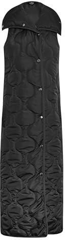 Long Tall Sally - Lts Tall Funnel Neck Quilted Longline Gilet - Women's
