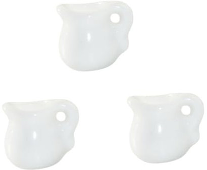 BESTonZON 3stücke Miniatur Milchkrug Keramik Sauce Jugs Für Küche Dekoration Für Miniatur-szenen Und Rollenspiele Weiß