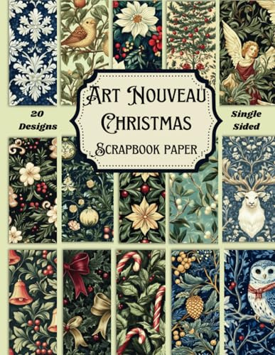Art Nouveau Traditional Christmas Scrapbook paper: Papercrafts / origami / card making / junk journals