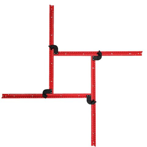 Zuasdvnk Gabarit de défonceuse réglable, guide de perçage de trous de menuiserie, guides de routeur carrés et rectangulaires pour le travail du bois, guide de gabarit de toupie carré