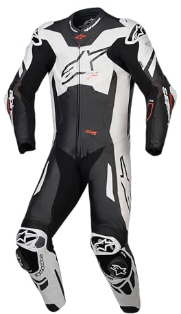 Alpinestars GP Plus V4 Sprint Tuta in pelle da moto in 1 pezzo, nero/bianco, 54