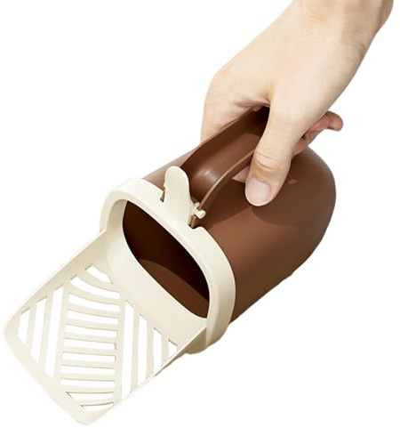 Cat Litter Scoop Holder, Cat Litter Scoop with Holder, Cat Scoop Holder with Large Capacity - Luminous Scoop with Portable Waste and Clip for Indoor Use of Cats