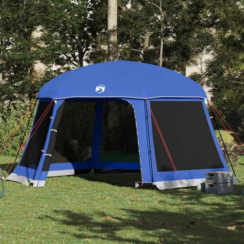 Brokky 4100625 Pool Tent with Removable Fly & Mesh Walls Azure Blue 512x458 cm Hot Tub Spa Pop Up Canopy Cover and Camping Shelter