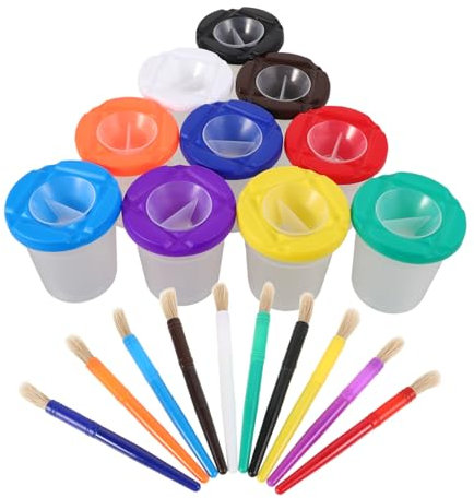 DIYEAH Paint Brush Washing Cup for Boys and Girls Portable Plastic Leak Cup for Boy Girl's Painting and Drawing Activities for Painting Tools