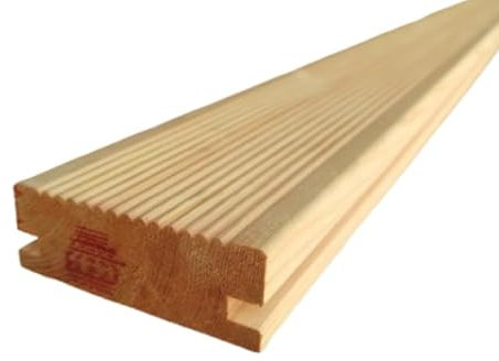 Generico Pavimento Legno da Esterno Decking Pino Svedese Non trattato mm 32 x 90 x 2550
