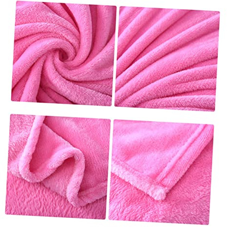 HOLIDYOYO de Lana de Coral Tirar Mantas para la Cama Tirar una Cubre Cama esponjosa Grande sofá Mantas de Lana de Cama Pesada Acolchada Rosa