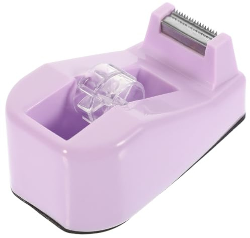 SHERCHPRY Dispenser per Nastro Adesivo da Scrivania Piccolo Lavanda Supporto Antiscivolo Taglierina Integrata Distributore di Nastro Adesivo Carino per Ufficio Scuola e Casa