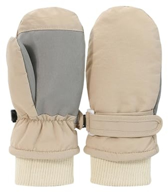 Gants d'hiver Enfants, Gants de Ski Enfants, Moufles Enfant Coupe, Doublure imperméable Gants pour 2-8 Ans garçons Filles