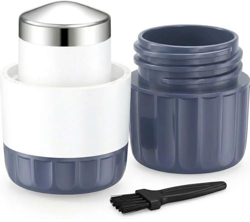 3-in-1 Tablettenmörser klein,Tabletten Zerkleinern mit schneider,Tablettenzerkleinerer mit Edelstahl-Mahlkopf,Mörser Tabletten mit Tablettenfach,Multifunktionaler Schneller Tablettenmörser(Grau)