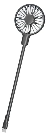 Whoasyst Ventilatore portatile di tipo C multifunzionale tasca collo flessibile per desktop accessori per laptop leggero campeggio collo flessibile USB C
