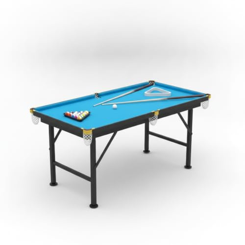 SiaBiced Table Billard Pliable en Bois avec Accessoires, pour Enfants et Adultes, Hauteur réglable, Mini Billard