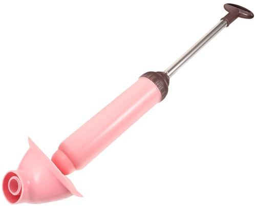Housoutil Sturalavandino Potente Strumento per WC ad Alta Pressione in Gomma Rosa per Disostruire Scarichi e Rimuovere Odori, per Bagno e Hotel