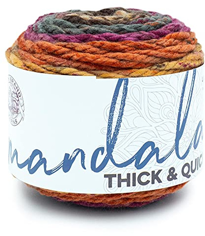 Lion Brand Yarn 528-211 Mandala Thick & Quick Yarn, Pocket Watch