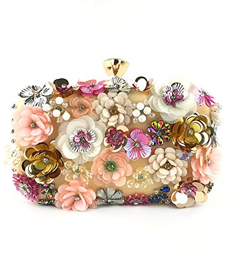 Jywmsc Damen Clutches Blume Abendtasche Handtasche Hochzeit Clutch Party Tasche