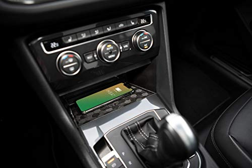 INBAY 10W Handyhalterung Auto Ablagefach Induktiv/Kabellos passend für VW Tiguan (AD1), Tiguan Allspace (AD1) - Autohalterung Zubehör Innenraum - Qi