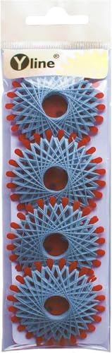 4 Sterne a. 20 m Sternzwirn Polyester hell - blau, Sternchenzwirn Stern - Zwirn, sl, (0,06 € / m), 3171-09
