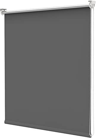 bobodeco Verdunklungsrollo ohne Bohren & mit Bohren, Verdunkelungsrollo Klemmfix, Dunkelgrau 115x120cm (BxH), Thermorollo Sichtschutz und Sonnenchutz, Rollos Hitzeschutz für Fenster & Tür