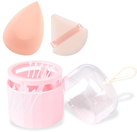 Toiletry Sponges Set Blender Beauty Sponge with Holder Makeup Blender Flawless for Foundation, Liquid,Facial Makeup Tools Beauty Gift Set