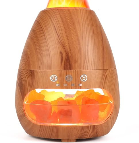 Aroma Diffuser, Glovios 200ML Luftbefeuchter Flamme, Diffuser Ätherische Öle mit Timing-Funktion, Duftlampe für Zuhause Büro Raumduft Yoga, Wasserlose Abschaltautomatik, Geräuscharmer