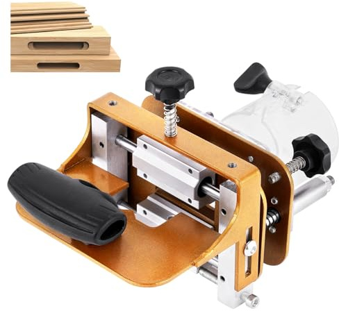 YUCHENGTECH Mortising Jig 2 in 1 Invisible Fastener Slotting Bracket Mortise and Tenon Jig for Router Multifunctional Woodworking Slotting Tool