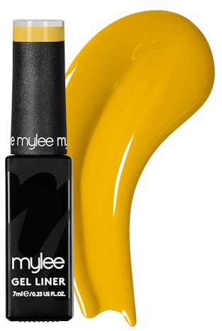 Mylee Liner Gel Nail Polish 7ml [Buttercup] With Built-In Nail Art Brush - UV/LED Soak-Off Nail Art Manicure Pedicure for Professional, Salon & Home Use - Long Lasting & Easy to Apply
