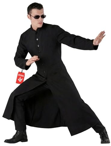 Morph Spy Assassin Costume Black Tailcoat With Glasses Included Halloween Costumes For Men Spy Costume 2XL