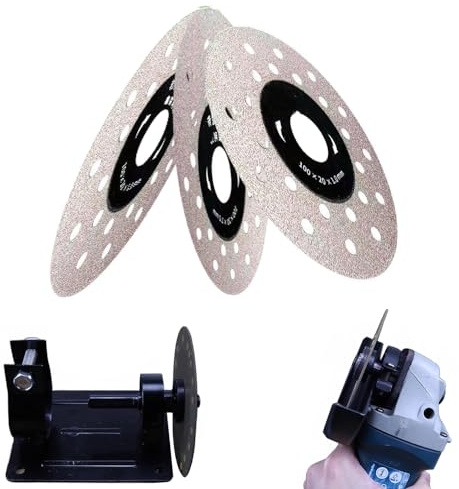 4-Inch Porous Widened Cutting Blade for Stone Ceramic,Diamond Tile Cutting Grinding Wheel Disc for Angle Grinder (3Pcs)