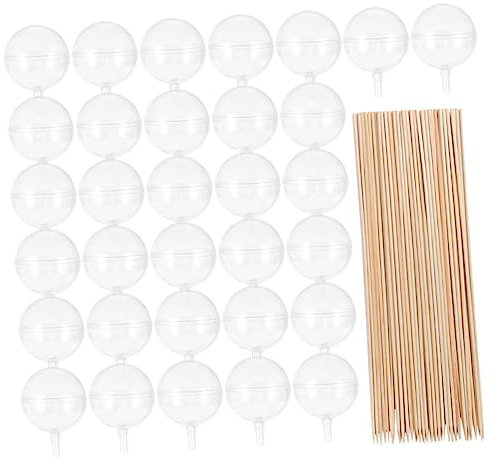 Hohopeti 100pièces Bouquet De Chocolat Coupelles Transparentes Et Tiges Support Pratique Pour Décoration De Bonbons Et