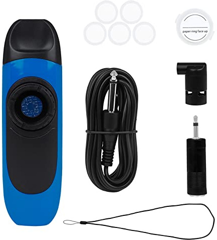 BaoFufc Kazoo elettrico regolabile tono strumento musicale professionale kazoo con flauto diaframmi adattatore e cordino Kazoo strumento a fiato digitale, blu