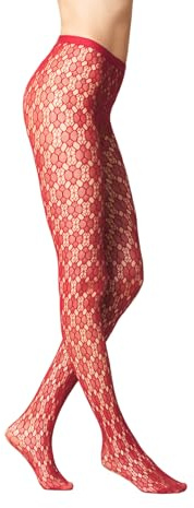 Goldenpoint Donna Collant Rete Fantasia Floreale con Cinturino Anatomico e Tassello Igienico