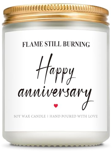 Giftasy Anniversary Candle Gifts for Couple - Handmade Lavender Candle - Romantic Gifts for Couple, Him, Her, Girlfriend, Wife, Boyfriend, Husband
