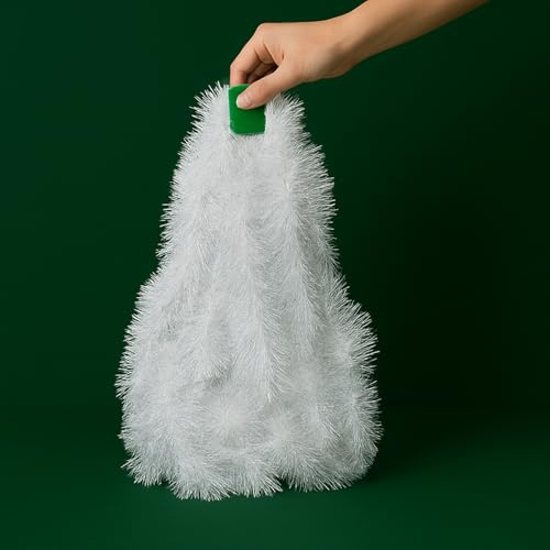 Weihnachtsgirlande 10 Meter - künstliche Dekogirlande Ø 10 cm - Tannen Girlande Weihnachten (1x Weiss)