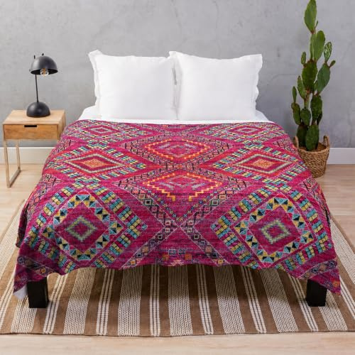 Manta Bohemia, Cobija Suave Microfibra, Cubrecama Decorativo Dormitorio
