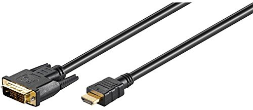 Kabel HDMI-St.>DVI-D St. 19pol.St.>18+1pol.St. 5,0m Goldk. u. Ferrit