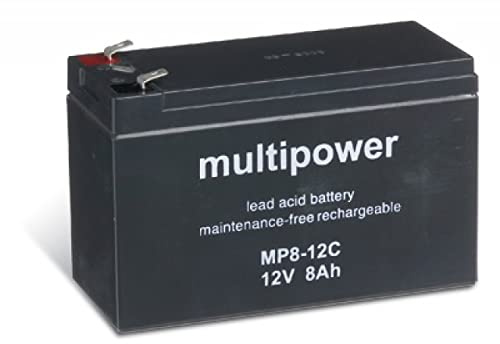 Powery Powery Recambio de Batería para Equipos de Limpieza SAI 12V 8Ah (Ciclo Profundo)
