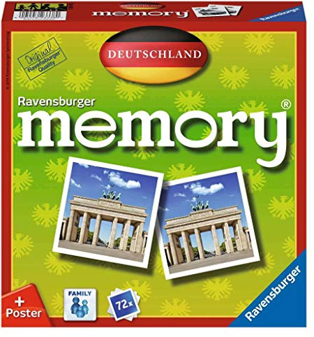 Ravensburger 26630 - Deutschland Memory, der Spieleklassiker quer durch Deutschland, Deutschlandreise, Merkspiel für 2-8 Spieler ab 4 Jahren