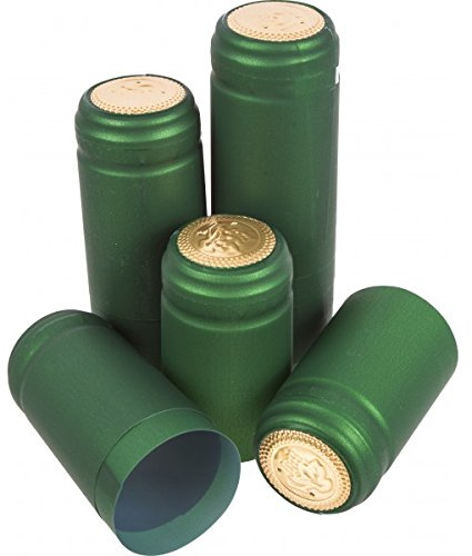 SHRINK CAPS (100 st) Grön – Krymplock Krymper Kapslar Flaska Vintillverkning Bung Stoppare