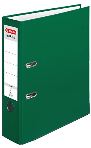 Herlitz 5480504 Mapp Max.File Protect A4 (8 cm Med Baksida) Grön