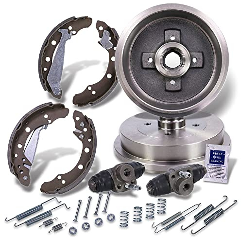 BESTPRICE ATP Bremsensatz Hinterachse inkl. 2x Bremstrommel Hinterachse 4x | Kompatibel mit: SEAT CORDOBA, CORDOBA Vario, IBIZA II, IBIZA III, VW GOLF III, GOLF III Cabriolet, GOLF III Variant